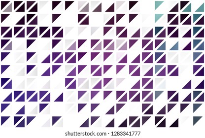 Light Purple vector seamless background with triangles. Triangles on abstract background with colorful gradient. Pattern for design of fabric, wallpapers.