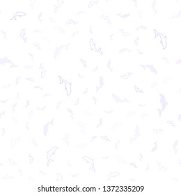 Light Purple vector seamless background with dolphins. Shining illustration of colorful gradient sea dolphins. Natural design for wallpapers.
