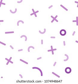 Light Purple vector seamless cover with abstract shapes. Trendy seamless illustration with abstract lines. Pattern for design of window blinds, curtains.