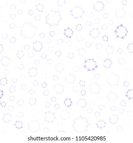 Light Purple vector seamless cover with spots. Abstract illustration with colored bubbles in nature style. Beautiful design for your business advert.