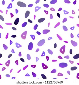 Light Purple vector seamless cover in polygonal style with circles. Beautiful illustration with circles, triangles in nature style. Best design for your ad, poster, banner.