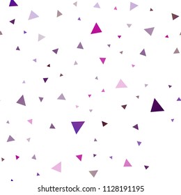 Light Purple vector seamless cover in polygonal style. Modern abstract illustration with colorful triangles. Pattern for busines ad, booklets, leaflets