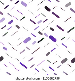 Light Purple vector seamless cover with long lines. Glitter abstract illustration with colored sticks. Smart design for your business advert.