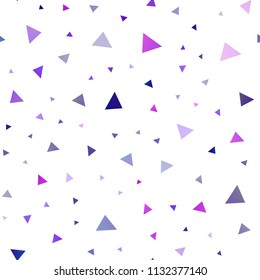 Light Purple vector seamless cover in polygonal style. Triangles on abstract background with colorful gradient. Pattern for commercials.
