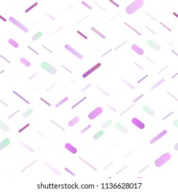 Light Purple vector seamless cover with long lines. Shining colored illustration with narrow lines. The template can be used as a background.