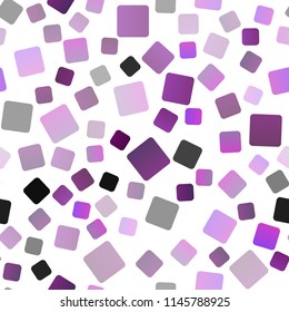 Light Purple vector seamless cover in polygonal style. Modern abstract illustration with colorful rectangles. Pattern for commercials.