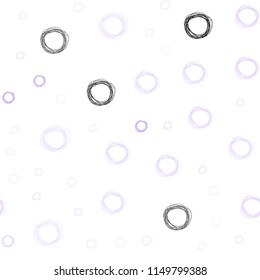 Light Purple vector seamless cover with spots. Abstract illustration with colored bubbles in nature style. Pattern can be used for beautiful websites.