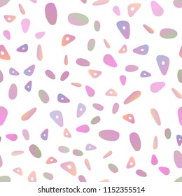 Light Purple vector seamless cover in polygonal style with circles. Beautiful illustration with circles, triangles in nature style. Smart design for your business advert.