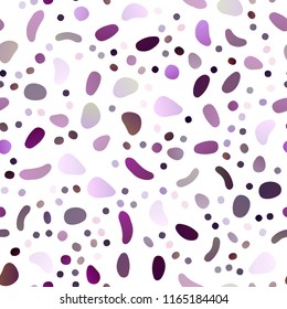 Light Purple vector seamless cover with circles. Colorful illustration with blurred circles in nature style. Pattern for design of window blinds, curtains.