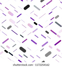 Light Purple vector seamless cover with long lines. Modern geometrical abstract illustration with staves. The pattern can be used for busines ad, booklets, leaflets