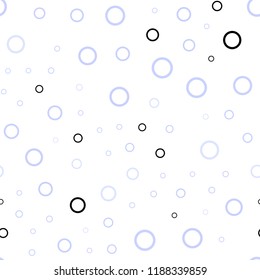 Light Purple vector seamless cover with spots. Abstract illustration with colored bubbles in nature style. Beautiful design for your business advert.