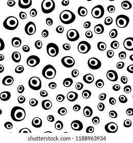 Light Purple vector seamless cover with circles. Glitter abstract illustration with blurred drops of rain. Pattern for design of fabric, wallpapers.