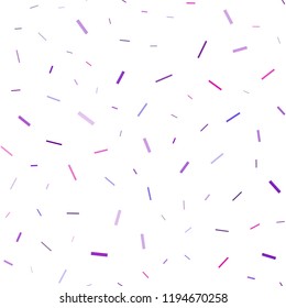 Light Purple vector seamless cover with long lines. Glitter abstract illustration with colored sticks. Smart design for your business advert.