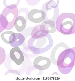 Light Purple vector seamless cover with circles. Modern abstract illustration with colorful water drops. Trendy design for wallpaper, fabric makers.