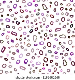 Light Purple vector seamless cover with circles. Blurred bubbles on abstract backdrop with colorful gradient. Trendy design for wallpaper, fabric makers.