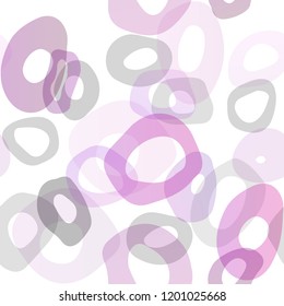 Light Purple vector seamless cover with circles. Colorful illustration with blurred circles in nature style. Design for textile, fabric, wallpapers.