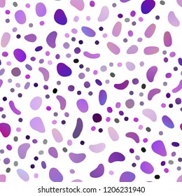 Light Purple vector seamless cover with circles. Blurred bubbles on abstract backdrop with colorful gradient. Template for business cards, websites.