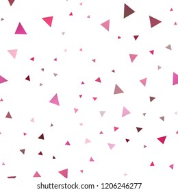 Light Purple vector seamless cover in polygonal style. Decorative design in abstract style with triangles. Pattern for busines ad, booklets, leaflets