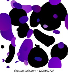 Light Purple vector seamless cover with circles. Abstract illustration with colored bubbles in nature style. Pattern for trendy fabric, wallpapers.