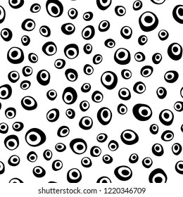 Light Purple vector seamless cover with circles. Modern abstract illustration with colorful water drops. Pattern for design of window blinds, curtains.