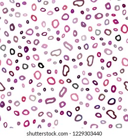 Light Purple vector seamless cover with circles. Illustration with set of shining colorful abstract circles. Pattern for trendy fabric, wallpapers.