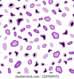 Light Purple vector seamless cover with spots. Glitter abstract illustration with blurred drops of rain. Pattern for design of window blinds, curtains.