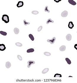 Light Purple vector seamless cover with spots. Glitter abstract illustration with blurred drops of rain. Template for business cards, websites.