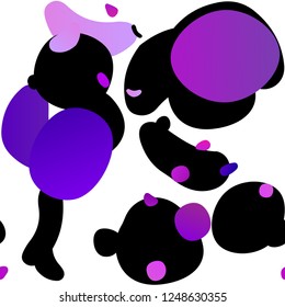 Light Purple vector seamless cover with circles. Colorful illustration with blurred circles in nature style. Pattern for design of window blinds, curtains.