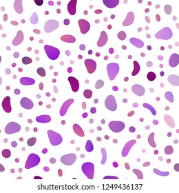 Light Purple vector seamless cover with circles. Abstract illustration with colored bubbles in nature style. Pattern for design of fabric, wallpapers.