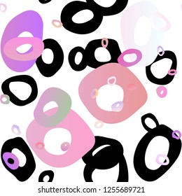 Light Purple vector seamless cover with circles. Blurred decorative design in abstract style with bubbles. Trendy design for wallpaper, fabric makers.