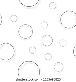 Light Purple vector seamless cover with spots. Abstract illustration with colored bubbles in nature style. Texture for window blinds, curtains.