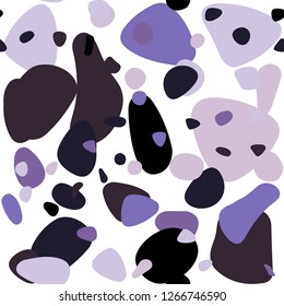 Light Purple vector seamless cover with spots. Beautiful colored illustration with blurred circles in nature style. Pattern for trendy fabric, wallpapers.