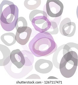 Light Purple vector seamless cover with circles. Blurred bubbles on abstract backdrop with colorful gradient. Trendy design for wallpaper, fabric makers.