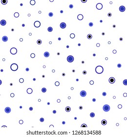 Light Purple vector seamless cover with spots. Beautiful colored illustration with blurred circles in nature style. Pattern for trendy fabric, wallpapers.