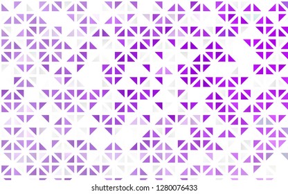 Light Purple vector seamless cover in polygonal style. Abstract gradient illustration with triangles. Trendy design for wallpaper, fabric makers.