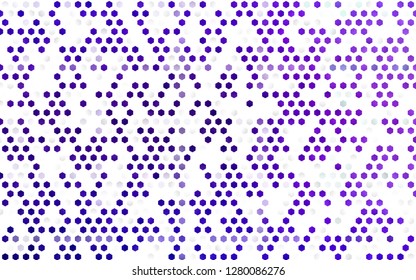 Light Purple vector seamless cover with set of hexagons. Illustration with set of colorful hexagons. Design for textile, fabric, wallpapers.
