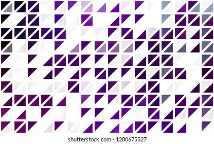 Light Purple vector seamless cover in polygonal style. Glitter abstract illustration with triangular shapes. Pattern for design of fabric, wallpapers.