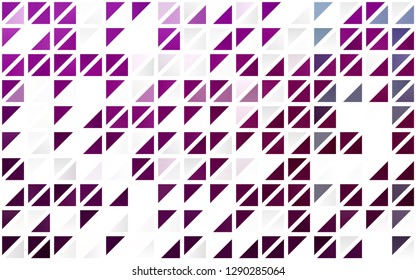 Light Purple vector seamless cover in polygonal style. Triangles on abstract background with colorful gradient. Design for textile, fabric, wallpapers.