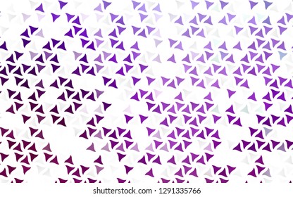 Light Purple vector seamless cover in polygonal style. Illustration with set of colorful triangles. Pattern for design of window blinds, curtains.