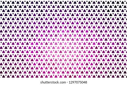 Light Purple vector seamless cover in polygonal style. Glitter abstract illustration with triangular shapes. Template for business cards, websites.