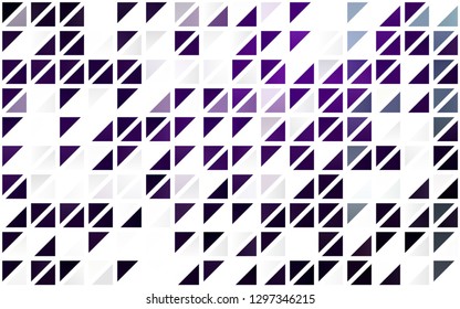 Light Purple vector seamless cover in polygonal style. Triangles on abstract background with colorful gradient. Design for textile, fabric, wallpapers.