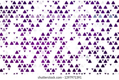 Light Purple vector seamless cover in polygonal style. Modern abstract illustration with colorful triangles. Design for textile, fabric, wallpapers.