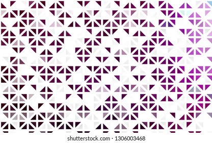 Light Purple vector seamless cover in polygonal style. Illustration with set of colorful triangles. Design for textile, fabric, wallpapers.