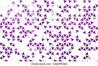 Light Purple vector seamless cover in polygonal style. Modern abstract illustration with colorful triangles. Design for textile, fabric, wallpapers.