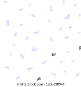 Light Purple vector seamless doodle background with leaves. New colorful illustration in doodle style with leaves. Design for textile, fabric, wallpapers.