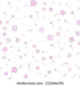 Light Purple vector seamless hand painted background. Decorative illustration with leaves on abstract template. Pattern for coloring books and pages for kids.