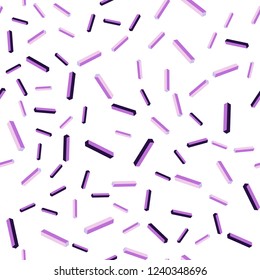 Light Purple vector seamless, isometric pattern with sharp lines. Shining colored illustration with sharp stripes. Design for textile, fabric, wallpapers.