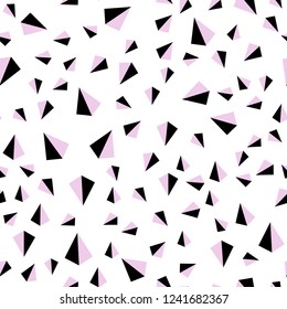 Light Purple vector seamless, isometric texture with triangular style. Triangles on abstract background with colorful gradient. Pattern for trendy fabric, wallpapers.