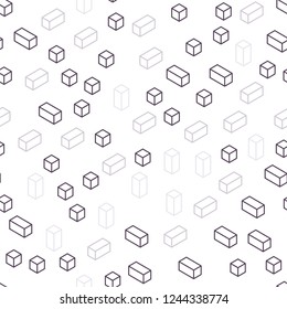 Light Purple vector seamless, isometric template with rhombus. Illustration with set of colorful rectangles. Texture for window blinds, curtains.