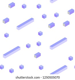 Light Purple vector seamless, isometric background with rectangles. Modern abstract illustration with colorful rectangles. Template for business cards, websites.
